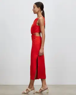 Lover Talia Midi Dress Red Size 12 for rent on The Volte - image 2