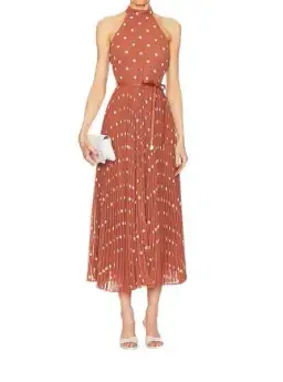 Zimmermann Sunray Picnic Dress Aragon/Cream Polka Dot, Leather Tie Belt Size 4/AU16 for rent on The Volte - image 1
