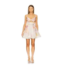 Zimmermann Crush Twist Front Mini Dress Multi Size 0 Au8 for rent on The Volte - image 2