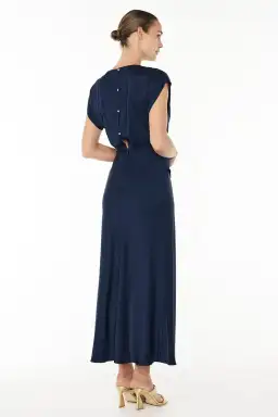 Manning Cartell Fluid Notion Drape Dress Navy Size 10 for rent on The Volte - image 2