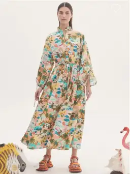 Alemais Mermaid Point Midi Dress Multi-colored Size AU 10 for rent on The Volte - image 1