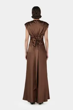 Meredith Silk Dress Biscuit for rent on The Volte - image 2