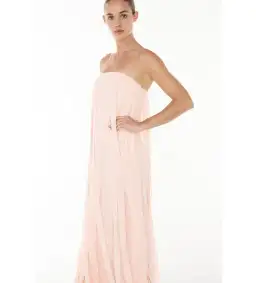 Manning Cartell Boundless Strapless Midi Dress Blush Size 10 for rent on The Volte - image 3