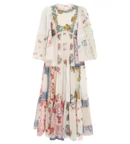 Zimmermann Clover Patched Midi Dress Multi Floral Size 1 AU 10 for rent on The Volte - image 7