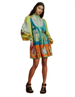 Alemais Monte Mini Dress Multi Size 10