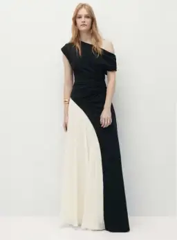 Sheike Celine Maxi Dress Black Contrast Size 8

