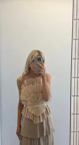 Aje Kyra Gown Gold Size 8 for rent on The Volte - image 5