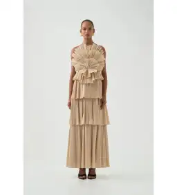 Aje Kyra Gown Gold Size 8 for rent on The Volte - image 1