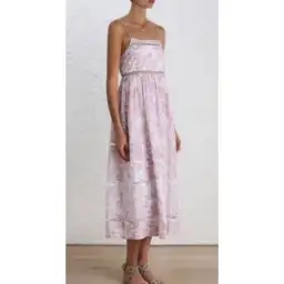 Zimmermann Roza Ladder Picnic Midi Dress Print Size 0 / AU 8 for rent on The Volte - image 2