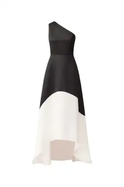 Elliat - Sorrel One Shoulder Gown in Black & White - Size 10 for rent on The Volte - image 5