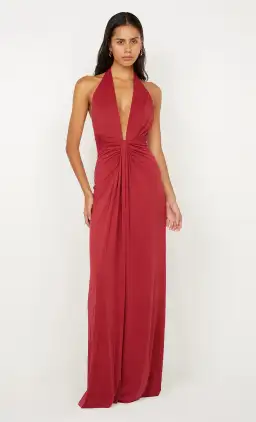 Bec & Bridge Susie Plunge Maxi Cherry Size AU 6