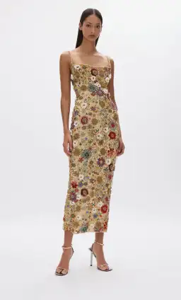 RACHEL GILBERT FRANCESCA GOWN DRESS GOLD SIZE 1 AU 8 for rent on The Volte - image 1