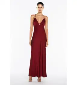 Manning Cartell Time To Shine Slip Maxi Dress Cranberry Size 4