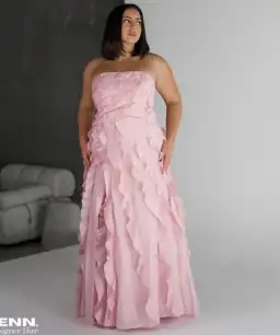 Aje Allairie Strapless Gown Chalk Pink Size 8 for rent on The Volte - image 3