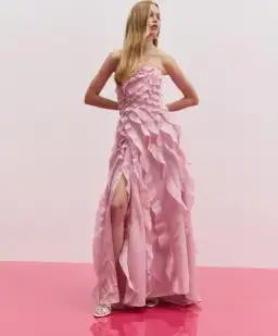 Aje Allairie Strapless Gown Chalk Pink Size 8 for rent on The Volte - image 1