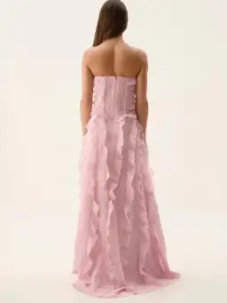 Aje Allairie Strapless Gown Chalk Pink Size 8 for rent on The Volte - image 4
