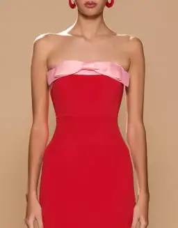 Sonya Moda Ivrea Ribbon Maxi Dress Lola Red Size S/AU 8 for rent on The Volte - image 2