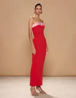 Sonya Moda Ivrea Ribbon Maxi Dress Lola Red Size S/AU 8 for rent on The Volte - image 5