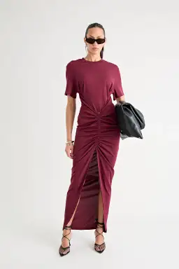 Pfeiffer Niko Maxi Dress in Burgundy Size M/AU 10