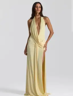 Natalie Rolt Winona Maxi Gown Lemon Size 8 for rent on The Volte - image 1