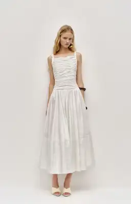 Aje Star Midi Dress Ivory Size 10 for rent on The Volte - image 1