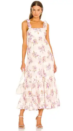 Zimmermann Rosa Striped Picnic Dress in Lilac Rose for rent on The Volte - image 1