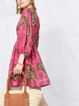 Zimmermann Lulu Plunge Printed Mini Dress for rent on The Volte - image 1