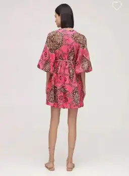 Zimmermann Lulu Plunge Printed Mini Dress for rent on The Volte - image 2