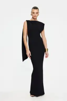 Effie Kats Audrey Gown in Black Size 10