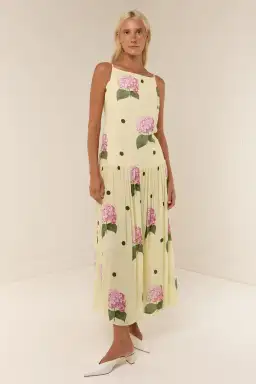 Palm Noosa Dropped Waist Bianca Dress Floral Size 8  for rent on The Volte - image 1