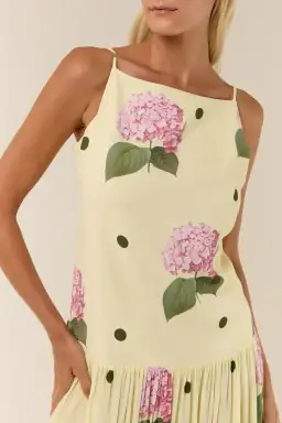 Palm Noosa Dropped Waist Bianca Dress Floral Size 8  for rent on The Volte - image 2