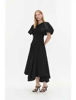 AJE Wisteria Midi Dress Black  Size 10  for rent on The Volte - image 1