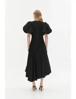 AJE Wisteria Midi Dress Black  Size 10  for rent on The Volte - image 5