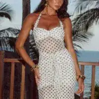 Runaway The Label Tallula Maxi Dress White Polka Dot size Medium / 10 for rent on The Volte - image 3