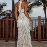 Runaway The Label Tallula Maxi Dress White Polka Dot size Medium / 10 for rent on The Volte - image 5