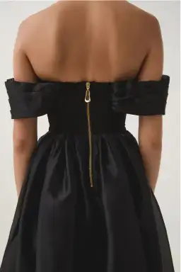 Aje Cordelia Corseted Maxi Dress Black Size AU 6 for rent on The Volte - image 3