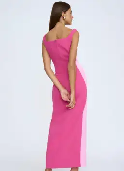 By Johnny Two Tone Curve Midi Dress - Size 10 for rent on The Volte - image 3