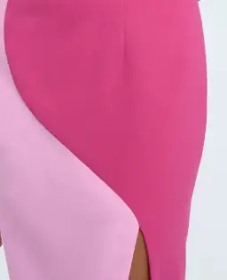 By Johnny Two Tone Curve Midi Dress - Size 10 for rent on The Volte - image 6