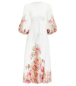 Zimmermann Mae Midi Dress White Floral Size 0 / AU 8 for rent on The Volte - image 4