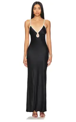 Bec & Bridge Cedar City Maxi Dress Black Size S/AU 8
