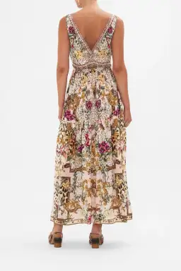 CAMILLA Shirred Waist Detail long dress Bambino Bliss, Size L for rent on The Volte - image 2
