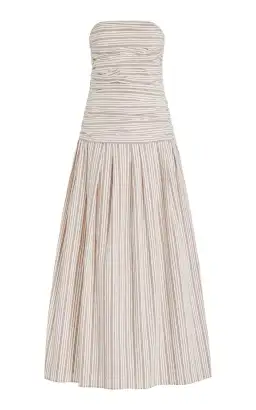 Anna Quan Isadora Strapless Maxi Dress Tobacco Stripe Size AU 6  for rent on The Volte - image 10