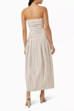 ANNA QUAN Isadora Strapless Maxi Dress Tobacco Stripe 10 for rent on The Volte - image 3