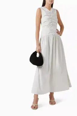 ANNA QUAN Arabella Maxi Dress Taupe Stripe 8 for rent on The Volte - image 1