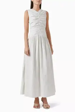 ANNA QUAN Arabella Maxi Dress Taupe Stripe 8 for rent on The Volte - image 3