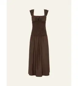 Peony Sonnet Pecan Midi Dress Brown Size M / AU 10 for rent on The Volte - image 4
