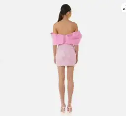 Eliya The Label Bianca Mini Dress Pink Sequence Dress Size L/ AU 12 for rent on The Volte - image 3