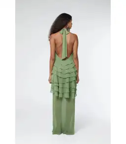 Third Form Gaia Tiered Maxi Dress in Juniper Size AU 8 for rent on The Volte - image 4