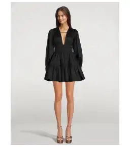  Aje Fallingweather Mini Dress Black Size AU 6