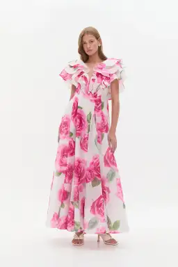 Aje Olea Maxi Dress Soft Rose Light Size AU 4 for rent on The Volte - image 1